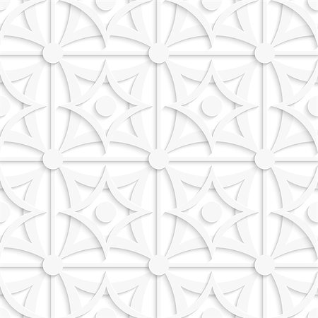 simsearch:400-07660280,k - Abstract 3d seamless background. Geometric white pattern with layering and dots and cut out of paper effect. Photographie de stock - Aubaine LD & Abonnement, Code: 400-07660239