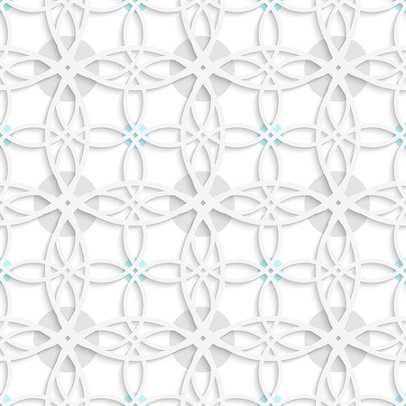 simsearch:400-07660293,k - Abstract 3d seamless background. Geometrical pattern with gray and blue dots and lace ornament with cut out of paper effect. Fotografie stock - Microstock e Abbonamento, Codice: 400-07660240