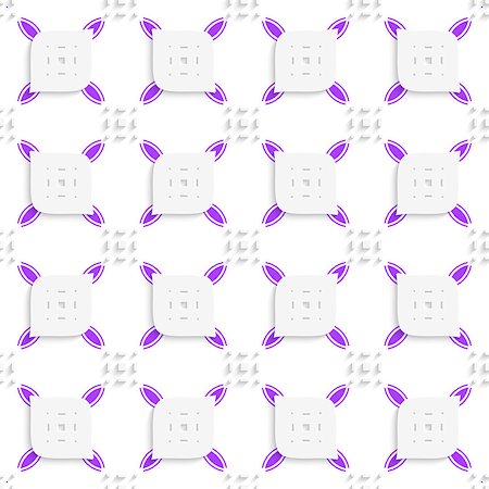 simsearch:400-07660293,k - Abstract 3d seamless background. White and purple geometrical ornament small rectangle gropes and perforated leaves with cut out of paper effect. Fotografie stock - Microstock e Abbonamento, Codice: 400-07660252