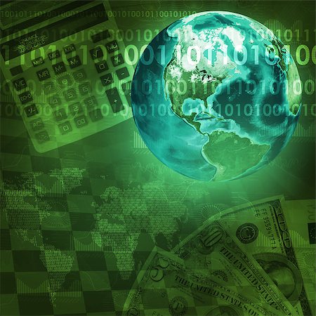simsearch:700-02265012,k - Earth, world map and calculator on money background. Business concept. Elements of this image are furnished by NASA Foto de stock - Super Valor sin royalties y Suscripción, Código: 400-07660805