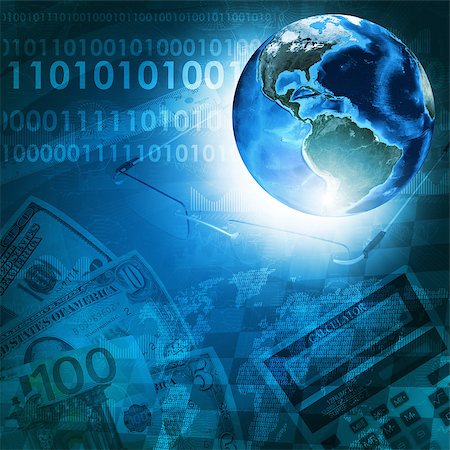 simsearch:700-02265012,k - Earth, world map and figures on money background. Business concept. Elements of this image are furnished by NASA Foto de stock - Super Valor sin royalties y Suscripción, Código: 400-07660802