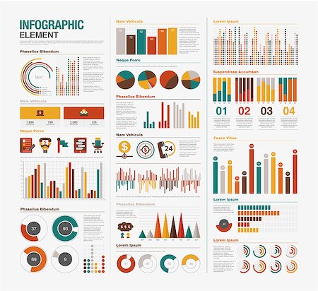 statistics - Big set of infographics elements Photographie de stock - Aubaine LD & Abonnement, Code: 400-07661459