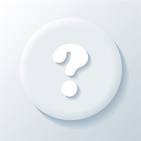 simsearch:400-07412341,k - Question 3D Paper Icon on a white background Stock Photo - Budget Royalty-Free & Subscription, Code: 400-07661616