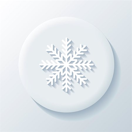 simsearch:400-07661625,k - Snowflake 3D Paper Icon on a white background Stock Photo - Budget Royalty-Free & Subscription, Code: 400-07661619
