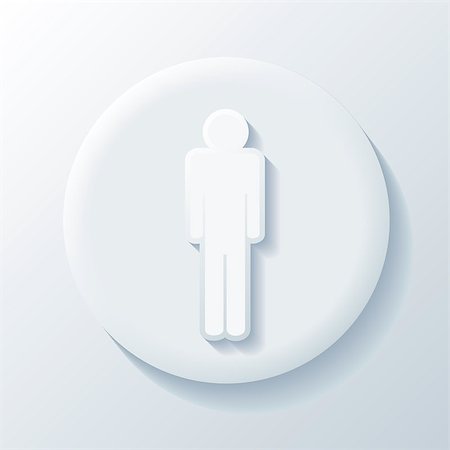 simsearch:400-07412341,k - Man 3D Paper Icon on a white background Stock Photo - Budget Royalty-Free & Subscription, Code: 400-07661629