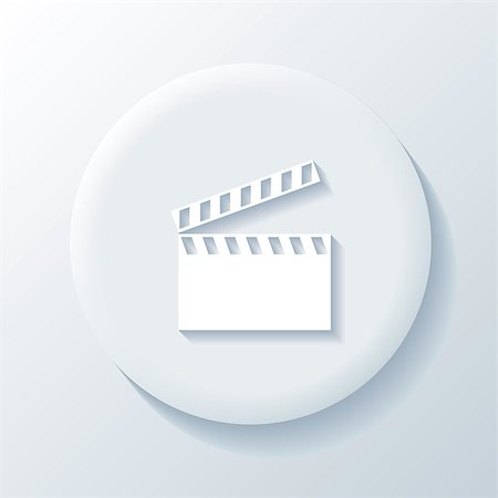 simsearch:400-07661625,k - Movie 3D Paper Icon on a white background Stock Photo - Budget Royalty-Free & Subscription, Code: 400-07661636