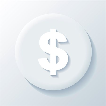 simsearch:400-07661639,k - Dollar 3D Paper Icon on a white background Stock Photo - Budget Royalty-Free & Subscription, Code: 400-07661637
