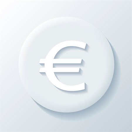 simsearch:400-07661639,k - Euro 3D Paper Icon on a white background Stock Photo - Budget Royalty-Free & Subscription, Code: 400-07661638