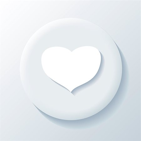 simsearch:400-07661625,k - Love 3D Paper Icon on a white background Stock Photo - Budget Royalty-Free & Subscription, Code: 400-07661632