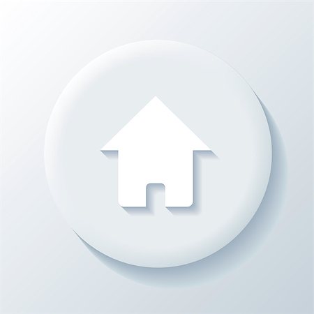 simsearch:400-07412341,k - Home 3D Paper Icon on a white background Stock Photo - Budget Royalty-Free & Subscription, Code: 400-07661640