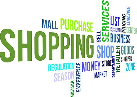 simsearch:400-07989215,k - A word cloud of shopping related items Photographie de stock - Aubaine LD & Abonnement, Code: 400-07662364