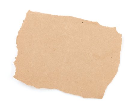 paper tore - Brown paper sheet. Isolated on white background Stock Photo - Budget Royalty-Free & Subscription, Code: 400-07662666