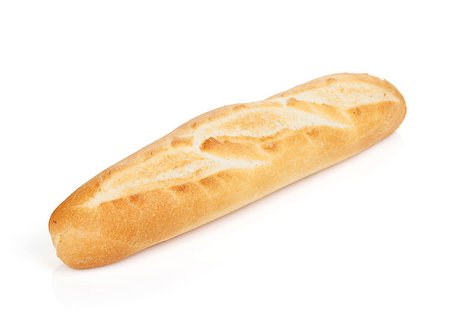 simsearch:400-06416084,k - French baguette. Isolated on white background Photographie de stock - Aubaine LD & Abonnement, Code: 400-07662761