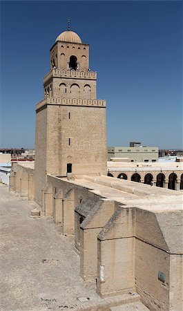 simsearch:877-08129539,k - minaret  Arab mosque on a background blue sky in tunisia Stock Photo - Budget Royalty-Free & Subscription, Code: 400-07675763