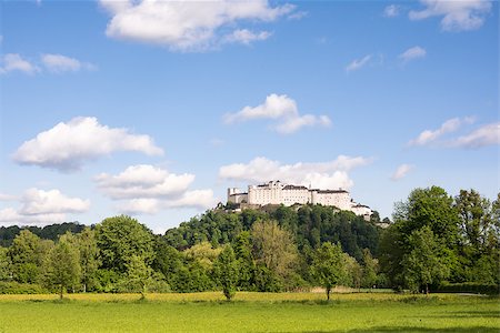 starmaro (artist) - Panorama of Salzburg Castle in Austria Stock Photo - Budget Royalty-Free & Subscription, Code: 400-07676136