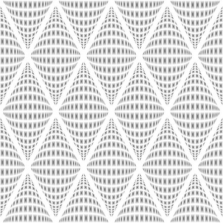simsearch:400-07827654,k - Design seamless monochrome warped diamond pattern. Abstract convex textured background. Vector art. No gradient Stock Photo - Budget Royalty-Free & Subscription, Code: 400-07676367