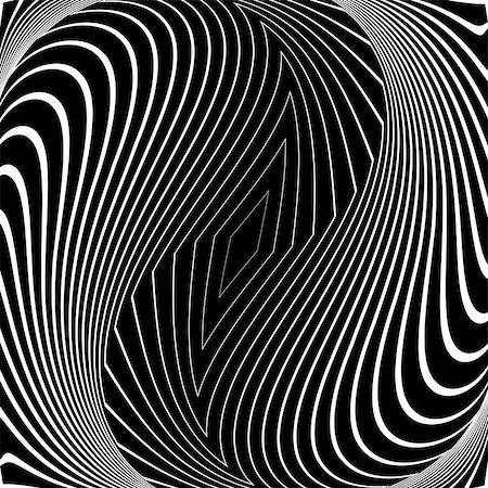 simsearch:400-07717373,k - Design monochrome vortex movement illusion background. Abstract stripy torsion backdrop. Vector-art illustration Foto de stock - Super Valor sin royalties y Suscripción, Código: 400-07676387