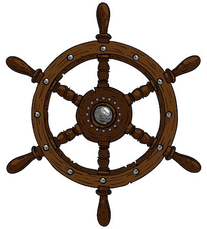 sailing steering wheel symbol - marine theme, steering wheel, this illustration may be useful as designer work Stock Photo - Budget Royalty-Free & Subscription, Code: 400-07676411