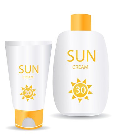 glossy sunblock creams Stock Photo - Budget Royalty-Free & Subscription, Code: 400-07676440