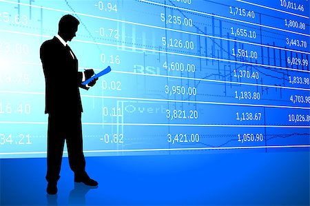 simsearch:628-05817598,k - Businessman on Stock Market Background Original Illustration Stockbilder - Microstock & Abonnement, Bildnummer: 400-07676557