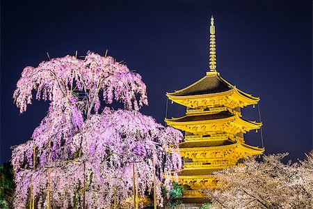 simsearch:400-07419172,k - Todai-ji pagoda in the springtime in Kyoto, Japan. Foto de stock - Royalty-Free Super Valor e Assinatura, Número: 400-07676596