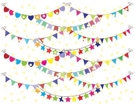 simsearch:400-06694470,k - vector illustration of a bunting background Stock Photo - Budget Royalty-Free & Subscription, Code: 400-07677073