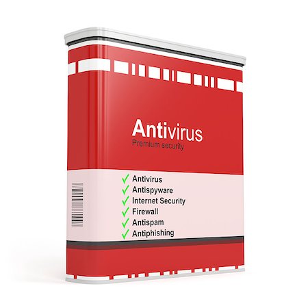 simsearch:400-08250503,k - Antivirus software box on white background Photographie de stock - Aubaine LD & Abonnement, Code: 400-07677104