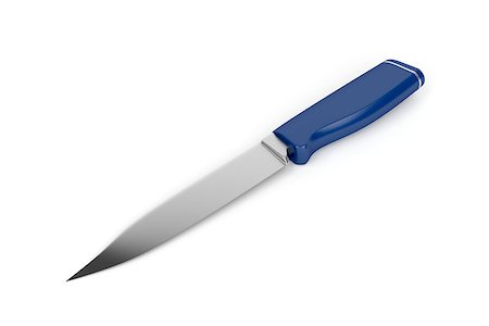 simsearch:400-08793250,k - Kitchen knife on white background Stock Photo - Budget Royalty-Free & Subscription, Code: 400-07677116