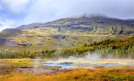 Geothermal area near Geysir in southwestern Iceland Foto de stock - Super Valor sin royalties y Suscripción, Código: 400-07677273