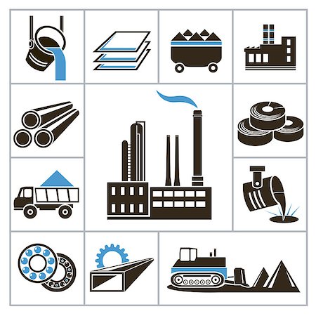 Heavy industry icons. For you design Stock Photo - Budget Royalty-Free & Subscription, Code: 400-07677356