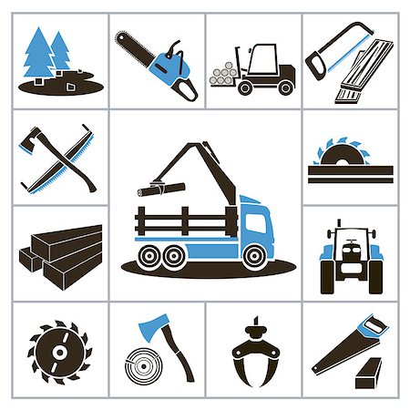 Woodworking industry icons. For you design Stock Photo - Budget Royalty-Free & Subscription, Code: 400-07677357