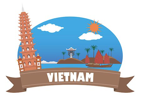 Vietnam. Tourism and Travel. For you design Photographie de stock - Aubaine LD & Abonnement, Code: 400-07677381