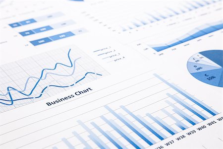 closeup blue business charts, graphs, statistic and reports for education and business concepts Stock Photo - Budget Royalty-Free & Subscription, Code: 400-07677580