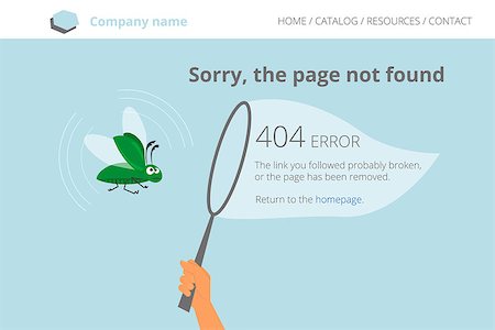 erreur - Green software bug was trapped. Page not found Error 404. Text outlined. Used free font Open Sans Photographie de stock - Aubaine LD & Abonnement, Code: 400-07678263