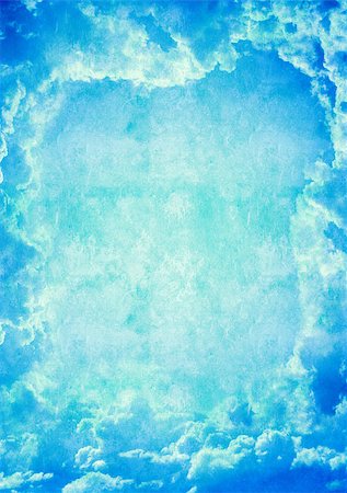 simsearch:400-07513116,k - Background - grunge texture paper with image of sky Stock Photo - Budget Royalty-Free & Subscription, Code: 400-07678487