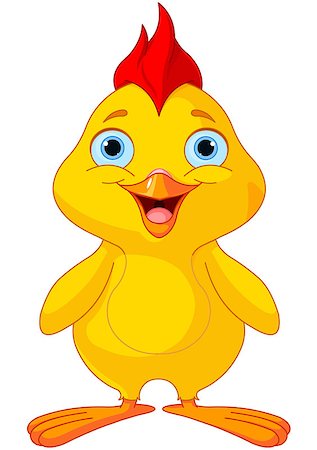 Illustration of cute funny chick Foto de stock - Super Valor sin royalties y Suscripción, Código: 400-07678847