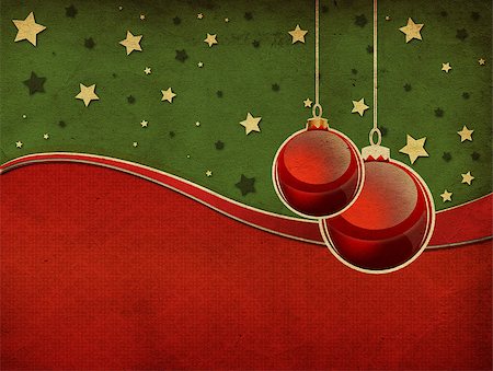 simsearch:400-07679396,k - Illustration of retro Christmas background with balls. Foto de stock - Super Valor sin royalties y Suscripción, Código: 400-07679562