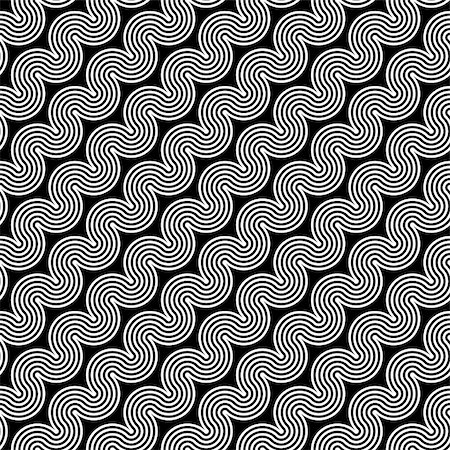 simsearch:400-07631287,k - Design seamless monochrome zigzag geometric pattern. Abstract diagonal stripy background. Vector art Stock Photo - Budget Royalty-Free & Subscription, Code: 400-07679608