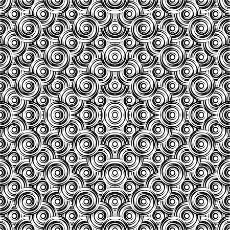 simsearch:400-08050050,k - Design seamless monochrome circle pattern. Uncolored geometric ellipse diagonal background. Vector art Stockbilder - Microstock & Abonnement, Bildnummer: 400-07679636