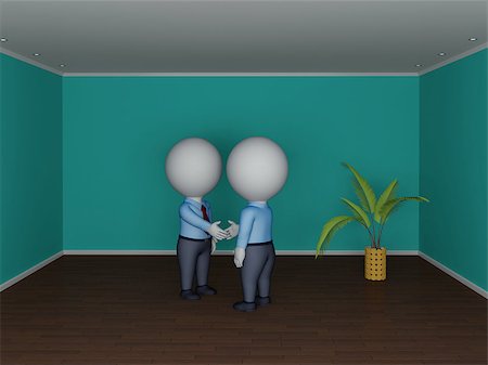 3d small people making deal. Real estate concept. Stock Photo - Budget Royalty-Free & Subscription, Code: 400-07679962