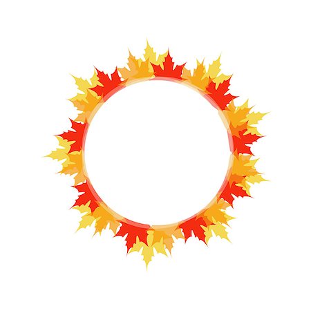 Artwork or frame with red and yellow maple leaves Stock Photo - Budget Royalty-Free & Subscription, Code: 400-07670051