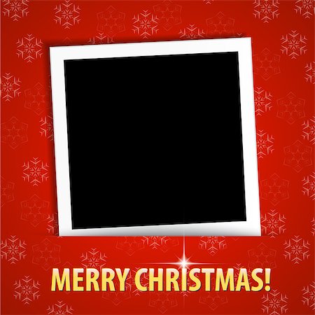 reception area - Merry Christmas greeting card with blank photo frame. Vector illustration Photographie de stock - Aubaine LD & Abonnement, Code: 400-07670270