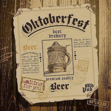 simsearch:400-07417262,k - beer background Oktoberfest, this illustration can be used for your design Stock Photo - Budget Royalty-Free & Subscription, Code: 400-07670552