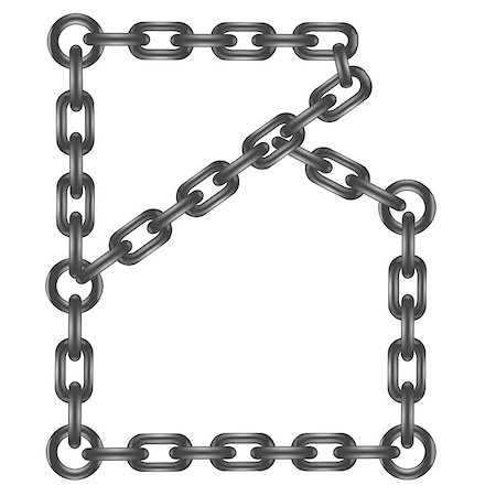 illustration with chain letter  on a white background  for your design Stock Photo - Budget Royalty-Free & Subscription, Code: 400-07670631