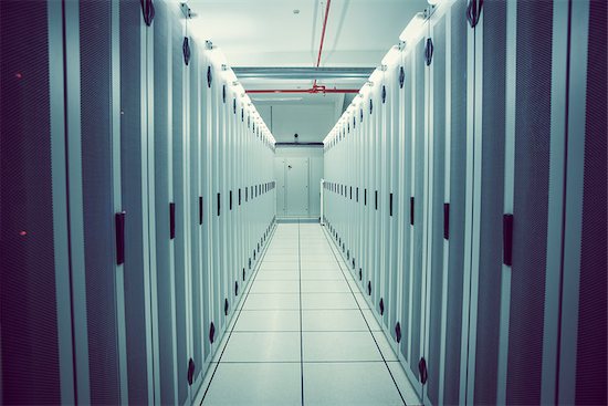 Empty hallway of server towers in large data center Stock Photo - Royalty-Free, Artist: 4774344sean, Image code: 400-07684426