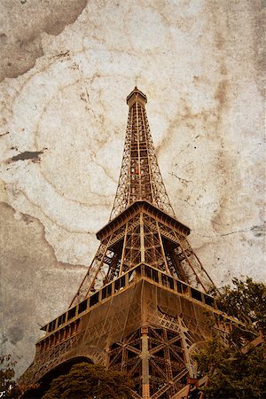 paris sepia - Eiffel Tower in Paris. France Stock Photo - Budget Royalty-Free & Subscription, Code: 400-07680012