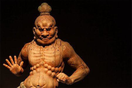 Japan, woodmade Kongorikishi statue, the muscular guardians of the Buddha, 13 century Stock Photo - Budget Royalty-Free & Subscription, Code: 400-07680074