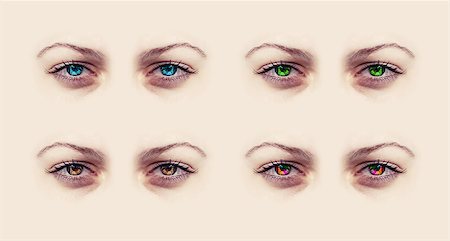 simsearch:400-07974101,k - Beautiful female eyes of the different colour Foto de stock - Royalty-Free Super Valor e Assinatura, Número: 400-07680159