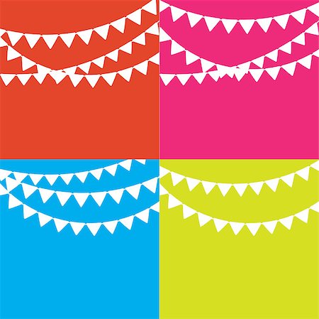 simsearch:400-06694470,k - Set of Party Flag Background Vector Illustration. EPS10 Stock Photo - Budget Royalty-Free & Subscription, Code: 400-07680194