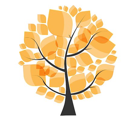 simsearch:400-05901134,k - Beautiful Autumn Tree on a White Background Vector Illustration. EPS10 Stock Photo - Budget Royalty-Free & Subscription, Code: 400-07680238